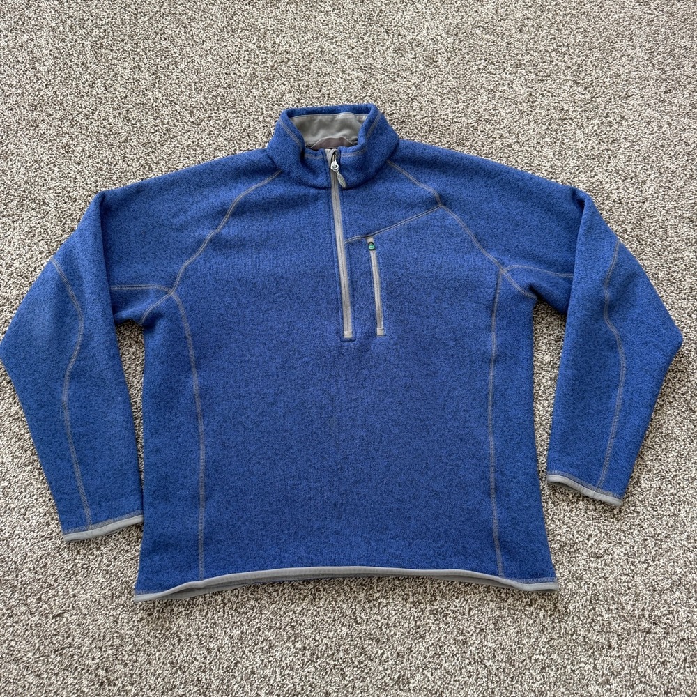 Arborwear Blue Staghorn 1/4 Zip Sweater Fleece Pullover Jacket Size L Outdoor